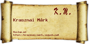 Krasznai Márk névjegykártya